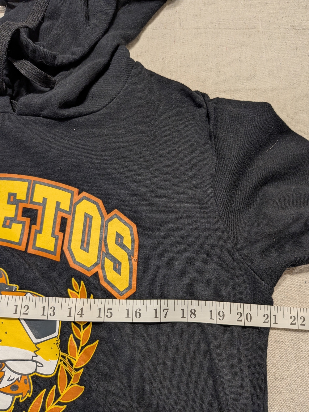 Cheetos Flamin Hot Graphic Hoodie Black Pullover Sweatshirt - Picture 6 of 7